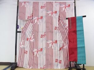 撫松庵　小紋・浴衣兼用・半幅帯・帯締め3点セット