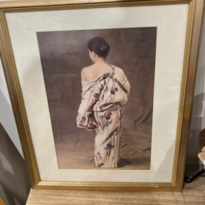 森本草介 ゆかた姿 額入 中古品販売