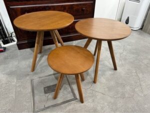 ネストテーブル3個セット オーク 中古品販売