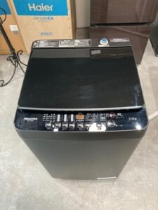 ハイセンス 全自動洗濯機 5.5kg HW-G55EK 2021年 ブラック 風乾燥 中古品販売