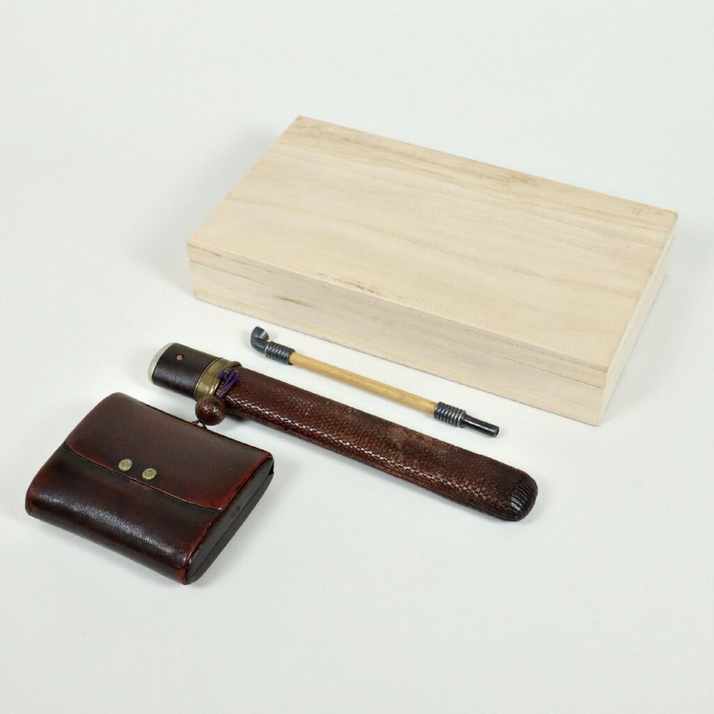 煙草入 網代細工 煙管入 銀煙管