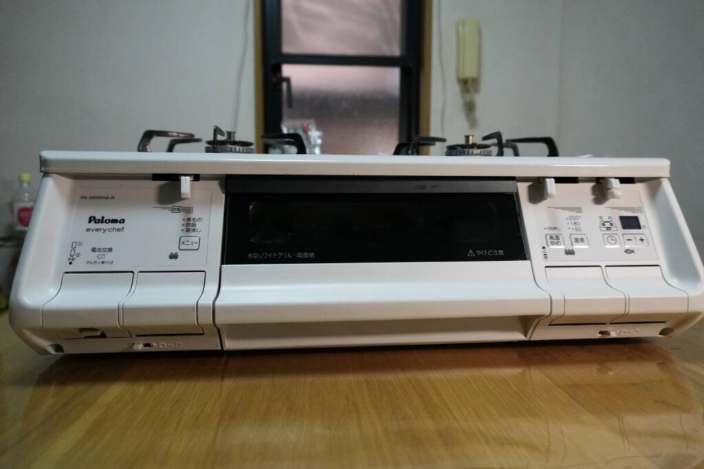 パロマ製都市ガス用（12A13A用）2口コンロ