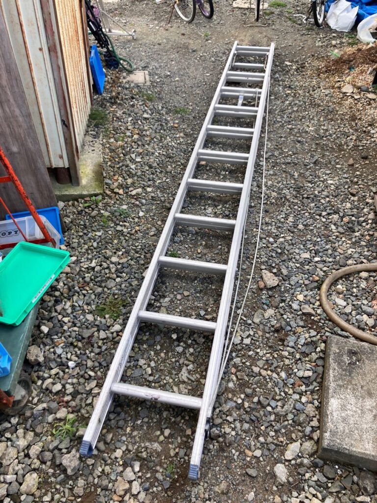 アルミ合金製伸縮2連はしご ハセガワ 全長7.18m 脚立