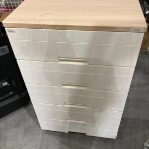 5段 プラ 衣装ケース キャスター付き 中古品販売
