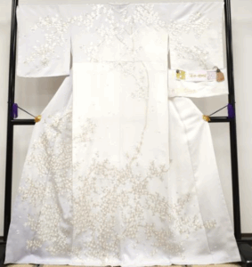 訪問着 尾峨佐染繍 総刺繍 枝桜文