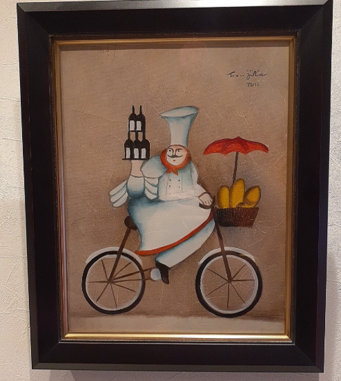 藤田嗣治 パン屋 油彩画