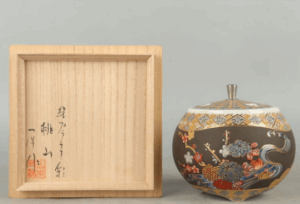 山本一洋作 純プラチナ彩香炉「桃山」