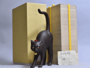 籔内佐斗司 猫ブロンズ像 「美鈴」