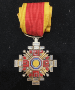 満州国 勲三位桂国章 柱国 略綬付