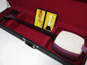 高級 津軽三味線 太棹 紅木 子持綾杉胴