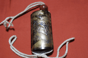 鶴亀松竹梅蒔絵印籠 梶川作