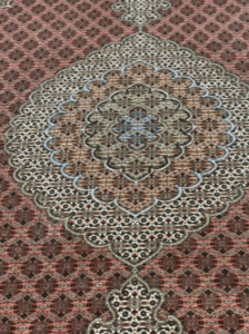 ペルシャ絨毯 タブリーズ マヒ柄 ウール&シルク 246.5×344cm