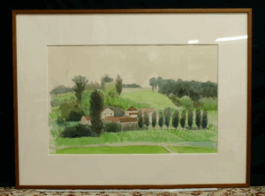 安野光雅 水彩画「シャランテ ロシュフォール」