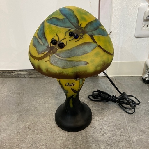 おしゃれなアンティークランプ トンボ柄 エミール・ガレ 中古品販売