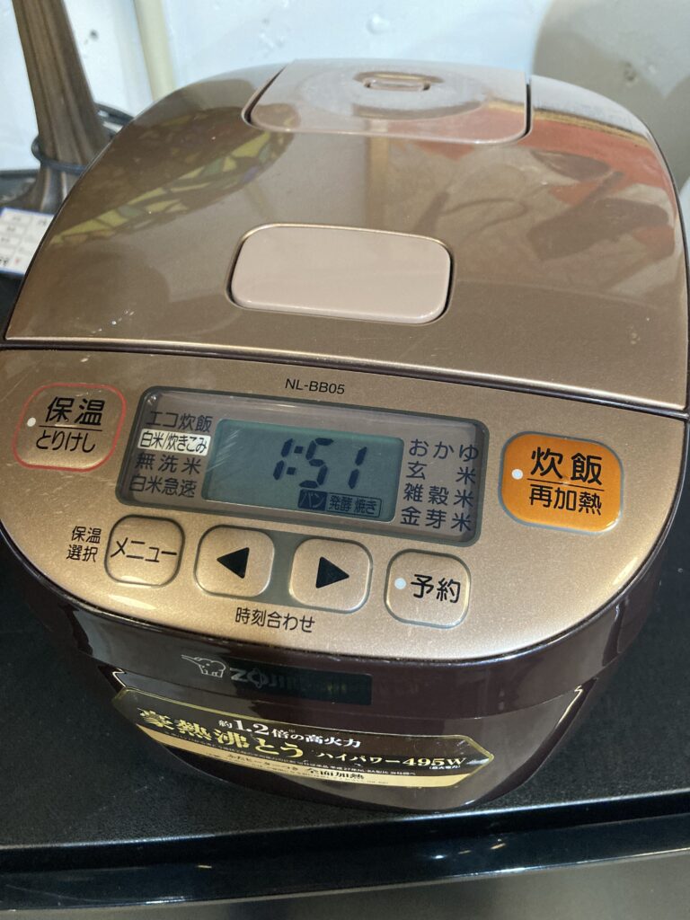 象印 2018年製 3合炊き 炊飯器 中古品販売