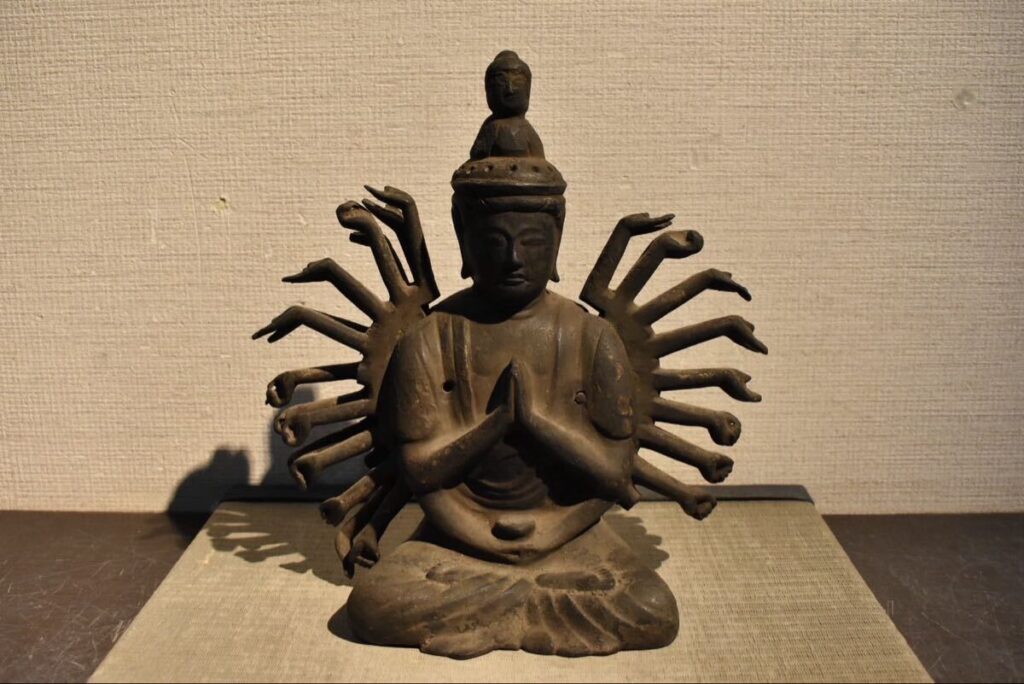 【GE】R391 鎌倉期 銅千手観音像