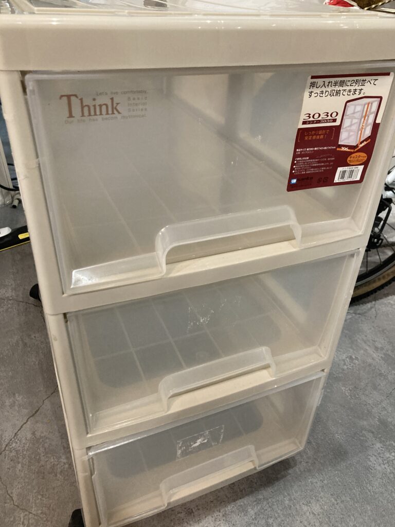 シンク 3030 3段衣装ケース 中古品販売