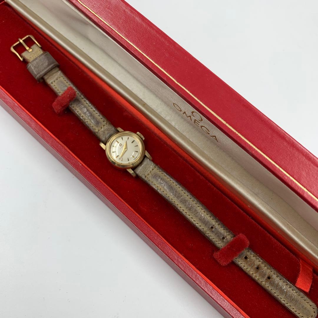 オメガ 14k cal 480 アナログ時計 ゴールド/ホワイト