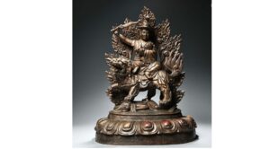 高浮彫鏨刻塗金仏像