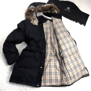 BURBERRY BLACK LABEL フォックスファーフードダウンコート