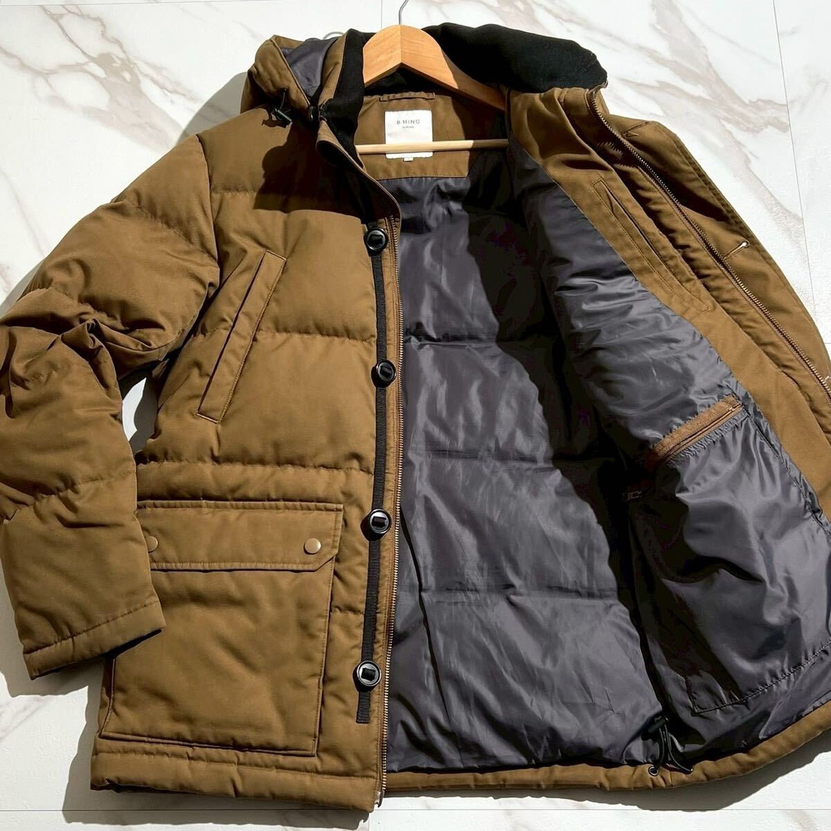 B MING by BEAMS ダウンジャケット フード着脱 メンズ