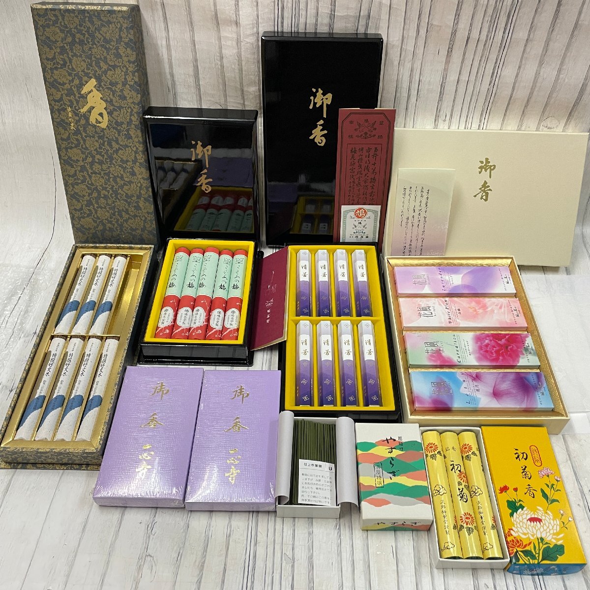 鳩居堂 m002 E4(100) 線香 まとめ 花風 特選好文木 清芳 白檀 こそめの梅