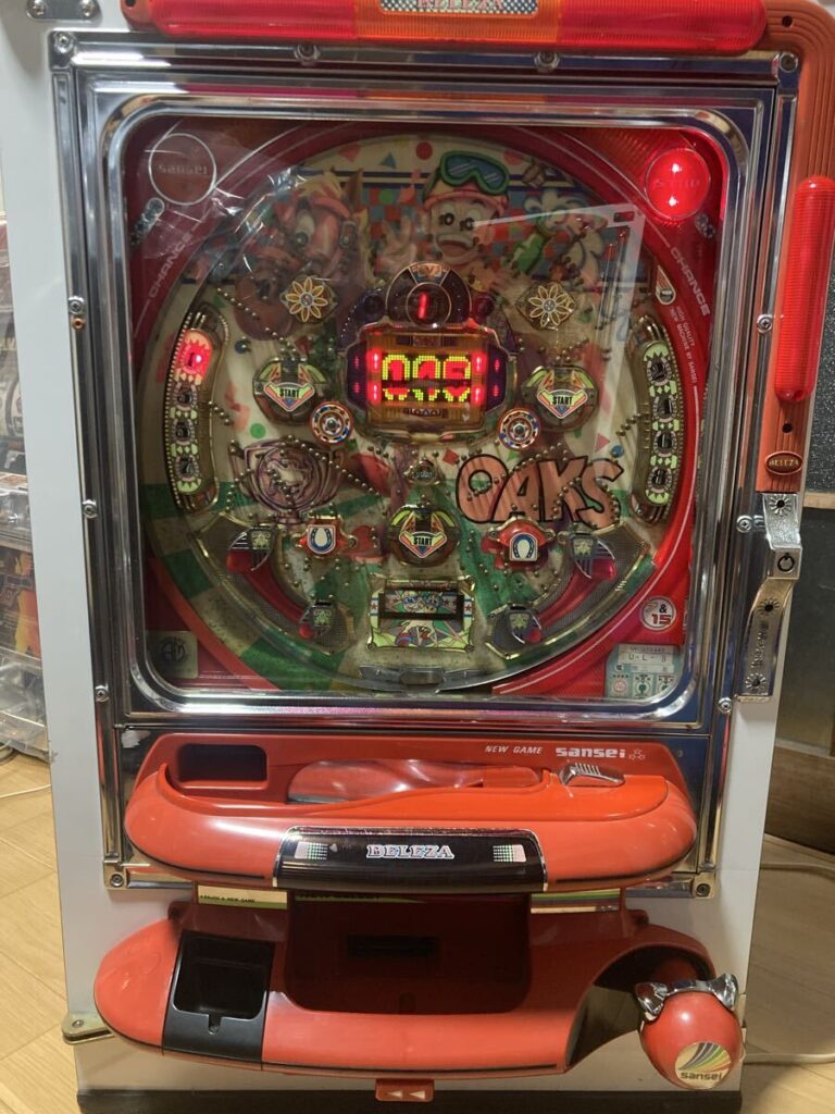 名機 三星 オークス２ パチンコ実機 家庭用電源 レトロ パチンコ