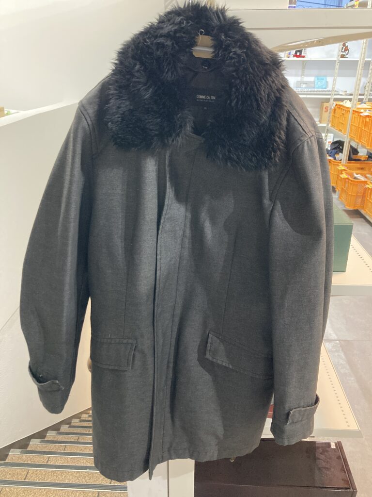 COMME CA ISM フェイクファーコートXL 中古品販売