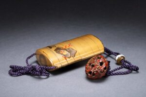 名匠「梶川」造 金蒔絵亀鶴紋七段印籠