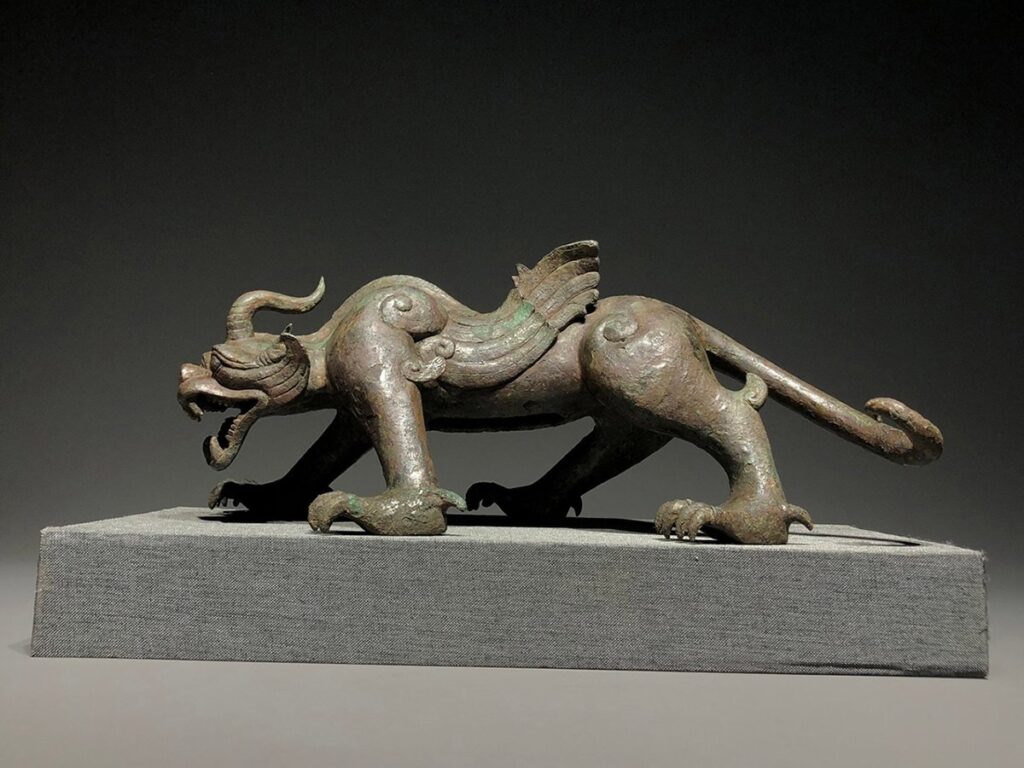 戦国時代 青銅器 饕餮獣紋置物