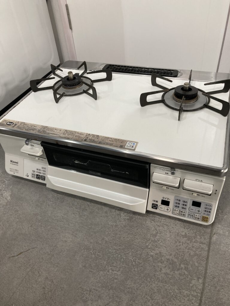 リンナイ 2018年製 ガラストップ ガスコンロ LPガス 中古品販売