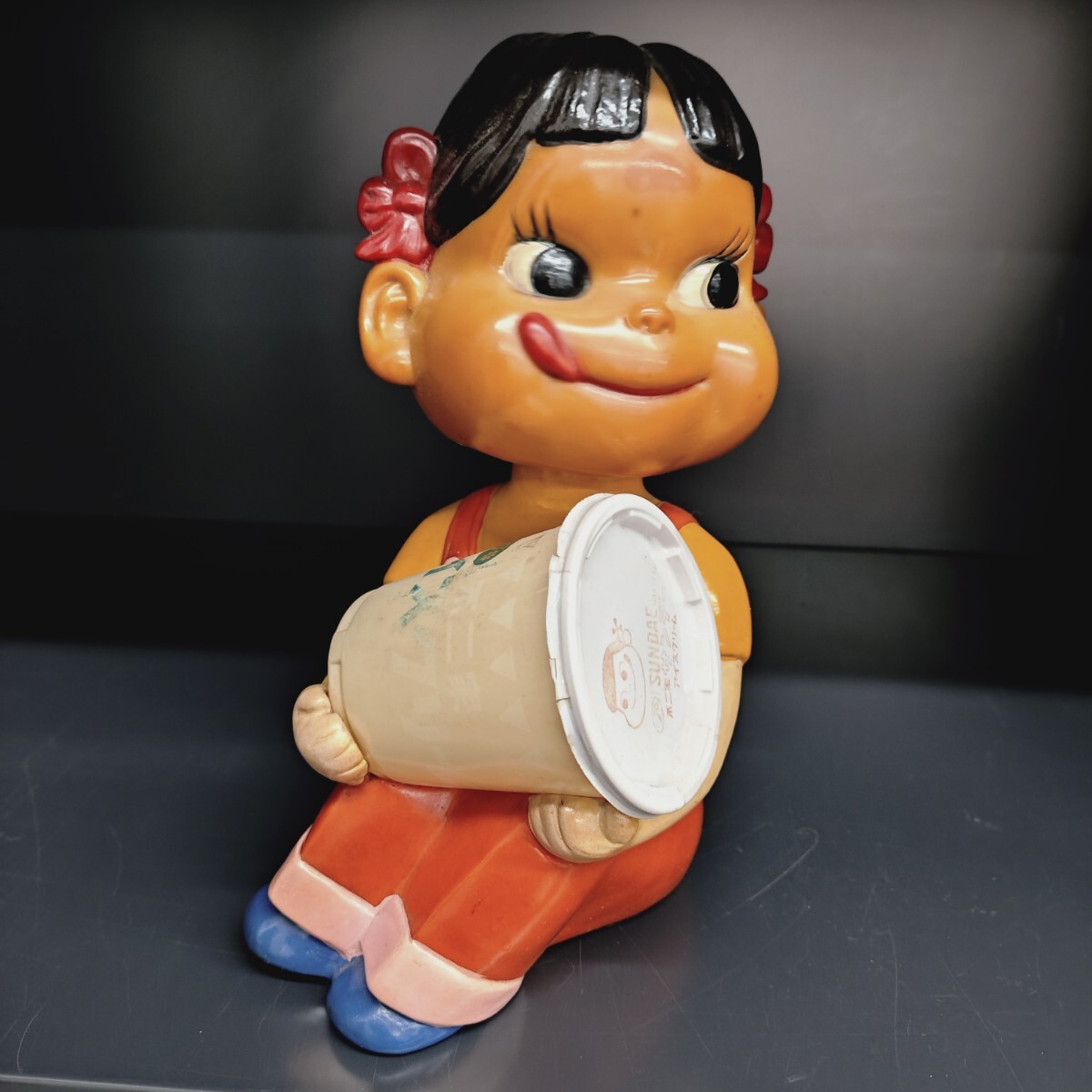 不二家 ペコちゃん サンデーペコちゃん 首振り人形 ソフビ