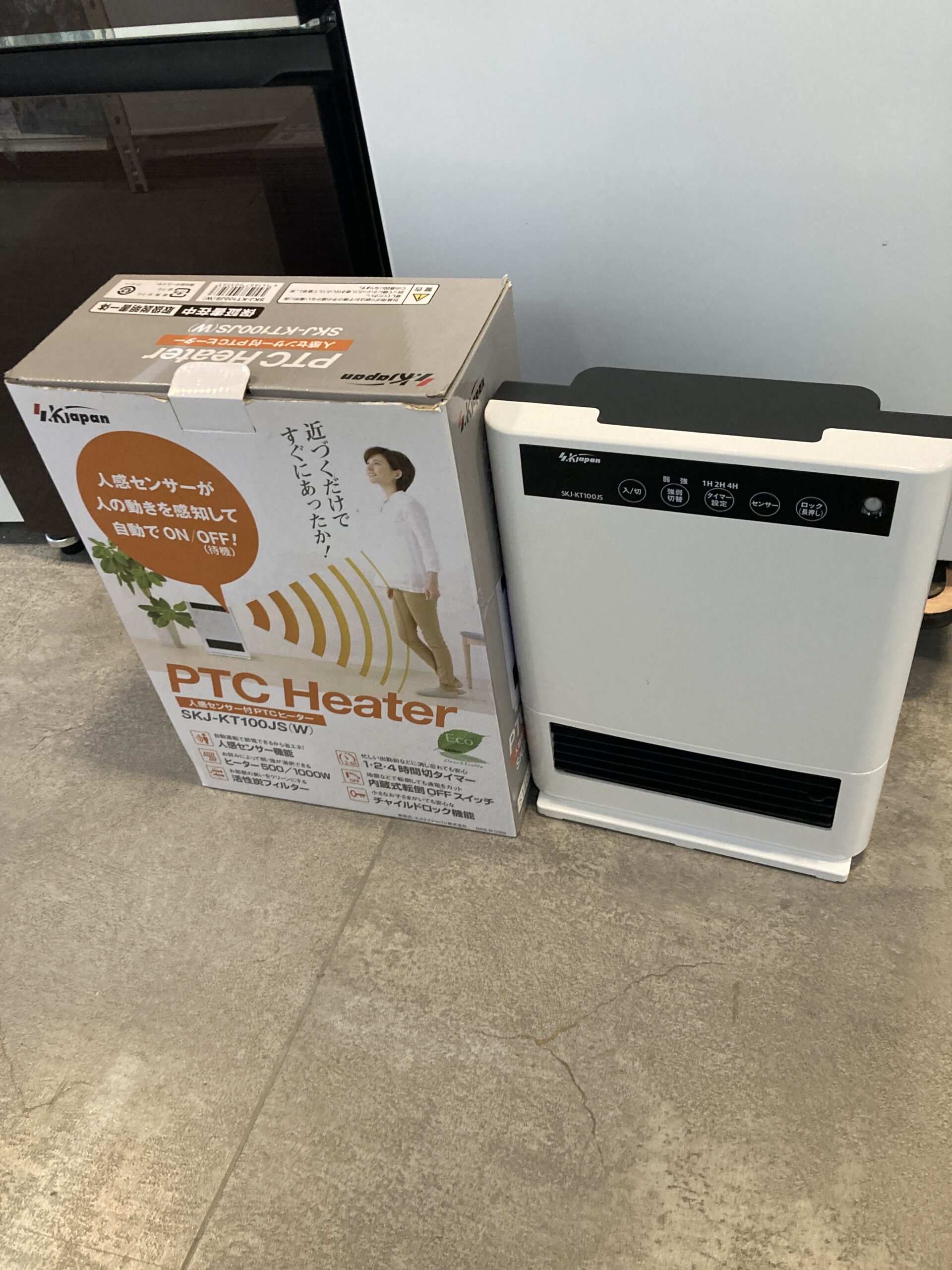 エスケイジャパン 人感センサー付PTCヒーター 中古品販売