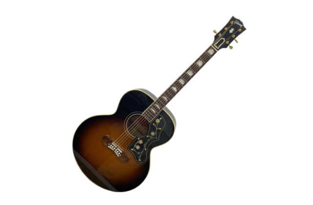 シリアルナンバーやラベルが確認できるアコースティックギターの査定イメージ