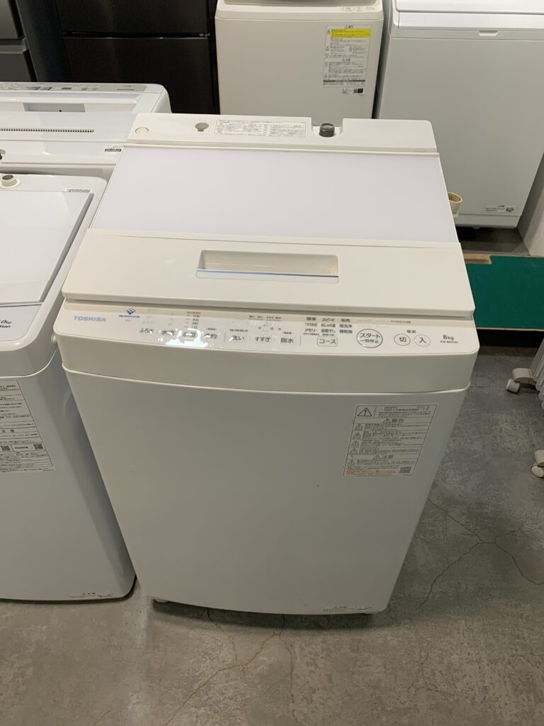 TOSHIBA 2021年製　8kg 洗濯機 中古品販売