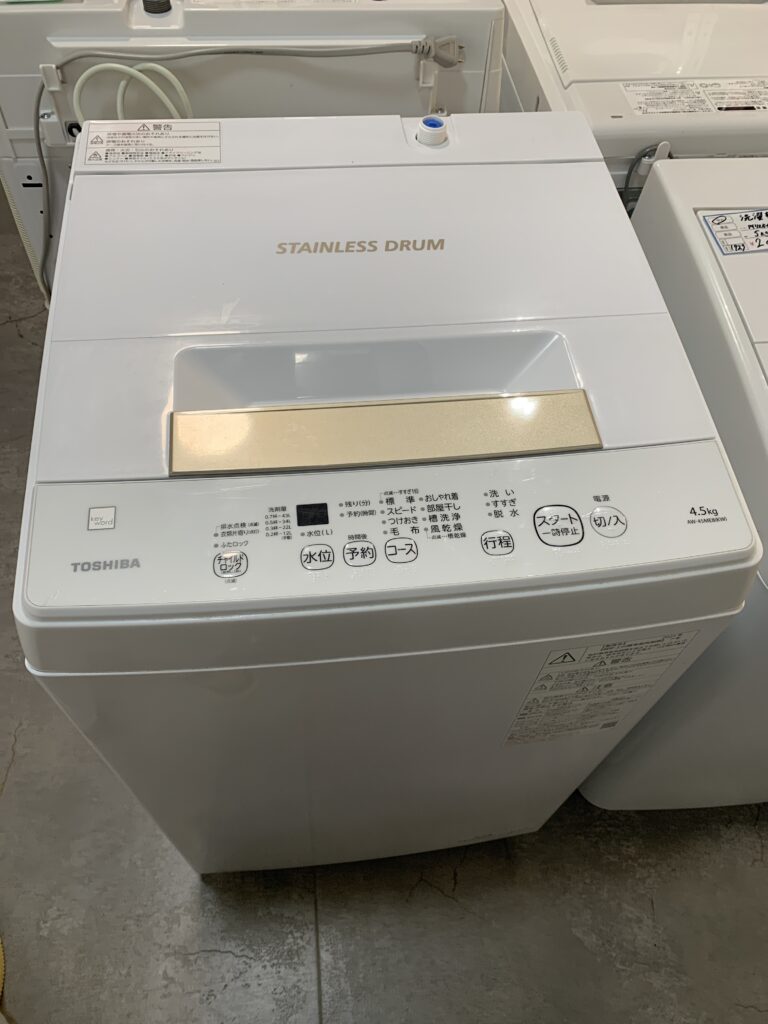 TOSHIBA 2021年製　4.5kg 洗濯機 中古品販売