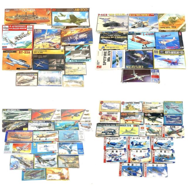 青島文化教材社 戦闘機・航空機プラモデル 60点セット