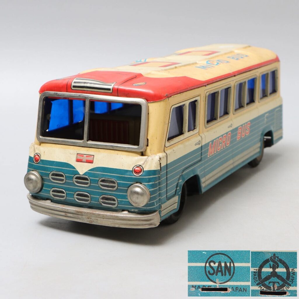 マルサン商店 マイクロバス ブリキ玩具 32cm 当時物