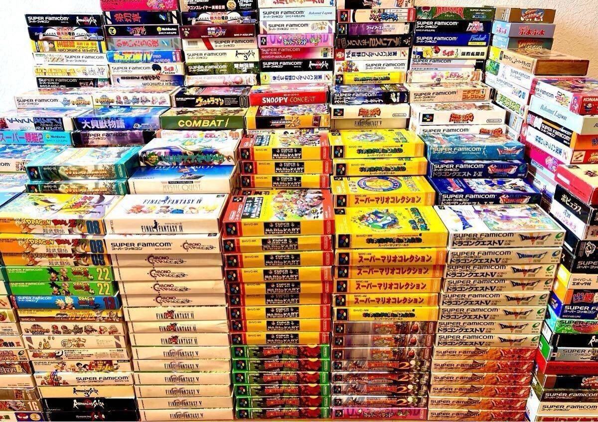 任天堂 スーパーファミコンソフト 555本セット 箱付き説明書付き