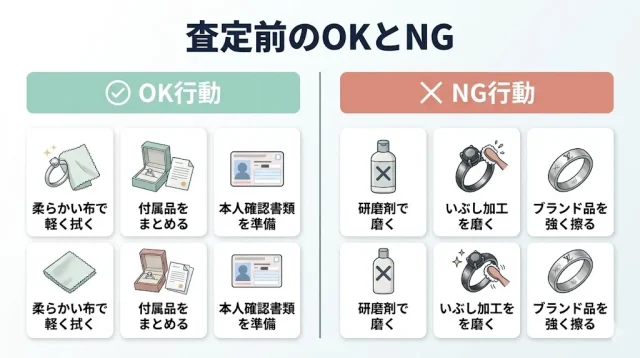 「やるとプラスになる準備」と「やってはいけないNG行動」をNG/OK形式で対比したチェックリスト