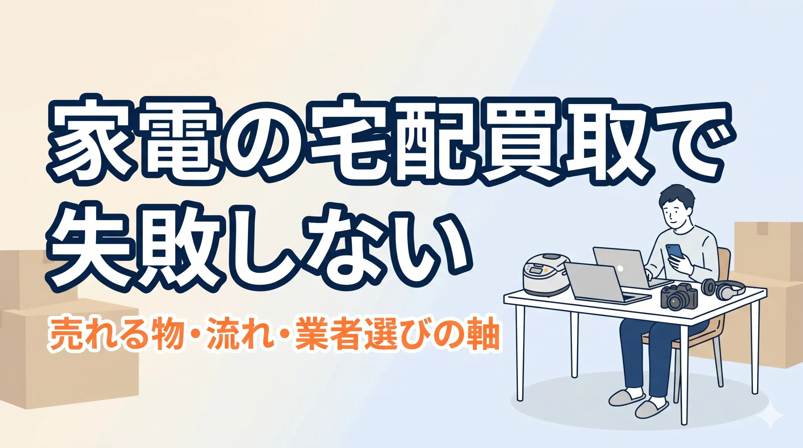 家電の宅配買取で失敗しない|売れる物・流れ・業者選びの軸