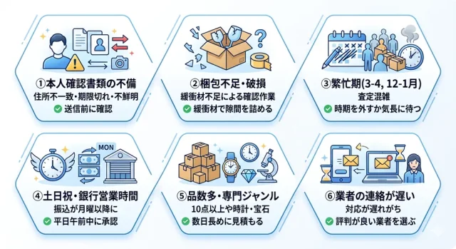 宅配買取が「遅い」と感じる6つの典型原因と回避策