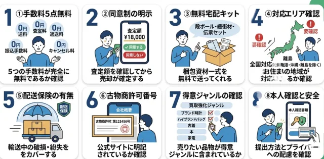 宅配買取業者の選び方チェック8項目