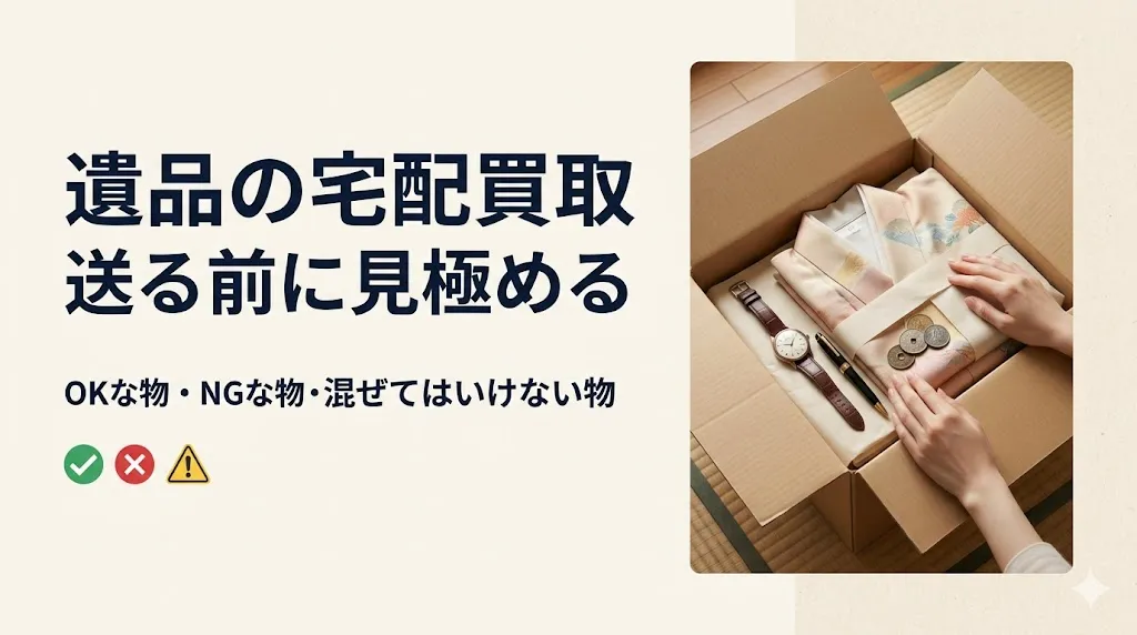 遺品整理の宅配買取｜送ってよい物・送れない物の見極め方