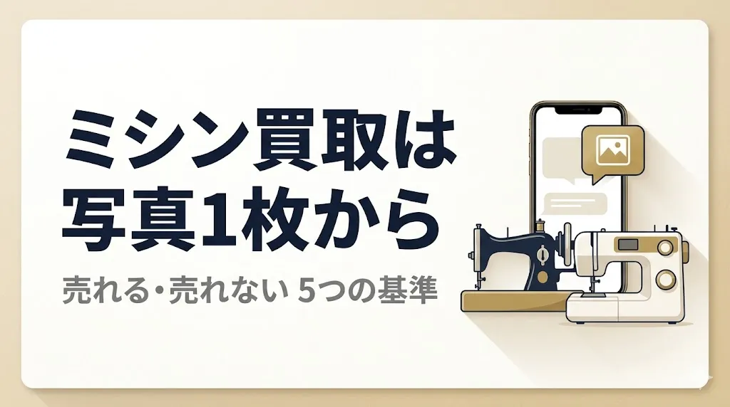 ミシン買取は写真1枚から｜売れる・売れない5基準と相場