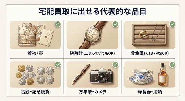 宅配買取に出せる代表的な品目