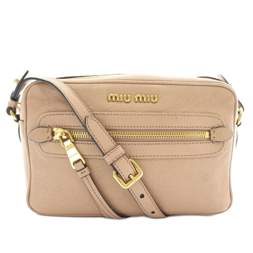 ミュウミュウ miumiu マドラス ショルダーバッグ ピンク レザー