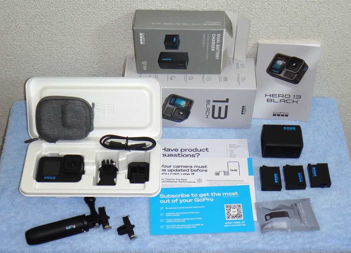 GoPro HERO 13 Black 128GB SDカード バッテリー充電器セット