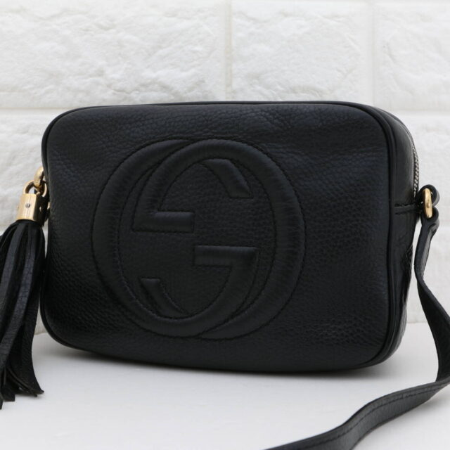 GUCCI グッチ ソーホー スモール ディスコバッグ ショルダーバッグ レザー ブラック