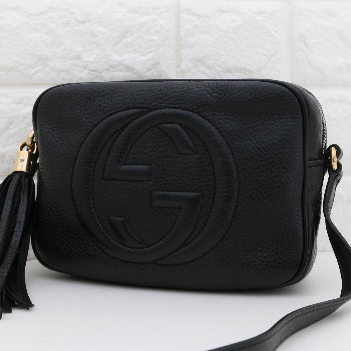 GUCCI グッチ ソーホー スモール ディスコバッグ ショルダーバッグ レザー ブラック